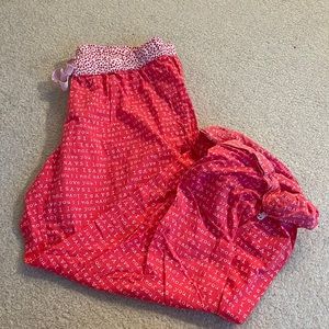 VICTORIA’S SECRET VINTAGE LOVE VALENTINES DAY PAJAMA PANTS
